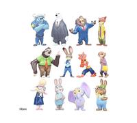 12pcs Zootopia Zootropolis Judy Hopps Nick Wilde Mr Big Mini Figures Doll Toys Collectible Models Cake Cupcake Toppers Decor Kids Birthday Gift -NMAOV
