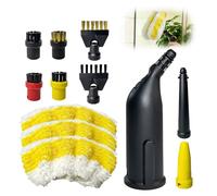 12Pièces Accessoires de Nettoyeur à Vapeur pour Kärcher SC1 SC2 SC3 SC4 SC5 | Accessoires de Rechange pour Buse Manuelle, Avec Buse Allongée, Buse Incurvée, Brosse Ronde, Suceur Plat, Chiffon, Microfibre