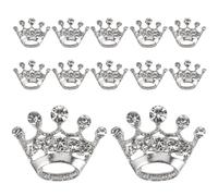 12pièces Broche Couronne Diamante Pour Mariage Et Fête Épingle Élégante Pour Accessoires De Mariée Et Tenues