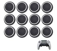12Pièces Capuchons de Manette de Jeu,Capuchons en Silicone pour Thumbstick,Thumb-Stick Ensemble Accessoires Capuchons,Accessoires pour Xbox/Xbox 360/PS5/PS4,Noir Blanc