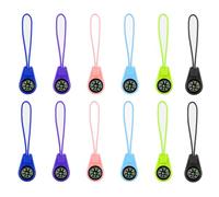 12pièces Mini Boussole,BoussoleEnfant,Petites Boussoles avec Paracorde,BoussoleRandonnée,Kit De Boussole Portable,pour Enfants, Mini BoussolePour Sports De Plein Air Camping Randonnée (Multicolore)