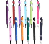 12pièces Stylo À Bille Avec Stylet Stylos À Bille De Citations Rétractables Stylo En Métal À Encre Noire De 1,0 Mm Pour Bureau École Maison
