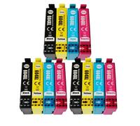 (12PK--3BK 3C 3M 3Y) Cartouche d'encre compatible 604 604XL T604XL pour XP2200 XP2205 XP3200 XP3205 XP4200 XP4205 et WF-2910 WF-2930 imprimante WF-2935