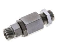 12S Acier zingué Joint tournant à bille Raccord coupant Cloison 350 bar NBR ISO 8434-1