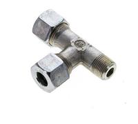 12S & R3/8'' Acier zingue Raccord en T à angle droit avec filetage mâle 630 bar ISO 8434-1