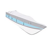 Talamex Bâche de bateau 12Seemeilen Polyester argenté XL (580-650 cm)