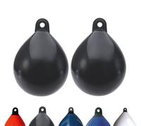 12skipper Ensemble de 2 pare-battages sphériques Majoni, couleur : noir, diamètre : 35 cm