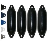 12skipper Lot de 4 pare-fendards Majoni Fender Star 15 Long Fender - noir