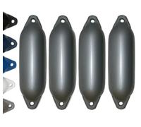 12skipper Lot de 4 pare-fendards Majoni Fender Star 25 Long Fender - Argent