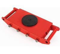 12T Chariot de transport Roulettes industrielles Roulettes de transport Roulettes blindées Roulettes pour charges lourdes Roulettes blindées Rotation 360 ° Rouge