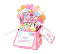 12th Happy Birthday Carte Pop-up, Cadeaux D'anniversaire 3D Adorables Carte de Vœux Originale et Élégante Sous Coffret avec Enveloppe Maman & Papa pour Filles & Garçons 12th
