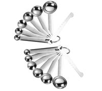 12tlg Cuillères A Mesurer Set Acier à Avec Règle de pour Backmessen Cuisiner