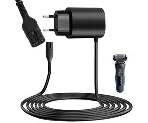 12V 0.4A Chargeur pour Braun Rasoir Électrique Série 9 8 7 6 5 4 3 2 1 Remplacement Cordon d'alimentation Tondeuse Câble Charge pour Épilateur Silk-épil 9 7 5 Câble Alimentation Rasoir Power Charger