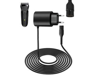 12V 0.4A Chargeur Tondeuse pour Braun Rasoir Électrique Série 9 8 7 6 5 3 1 Remplacement Cordon d'alimentation Câble de Charge pour Épilateur Silk-épil 9 7 5 Power Charger Câble for Rasoir