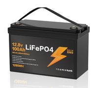12V 100 Ah LifePO4 Batterie,Batterie au Lithium 12 V 100 Ah,15000 Cycles Batterie au Lithium à Cycle Profond,1280Wh Batteries au Lithiums 12V 100 AH Batteries pour Les Caravanes,Camping,Bateaux
