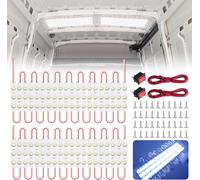 12v 120 Led Lampe Camping Eclairage Intérieur Voiture Kit De Plafonniers Led Pour Voiture Lampe De Dôme Étanche Blanc Brillant Pour Van Rv Camion Auto Véhicule Camping Voiture, 40 Modules