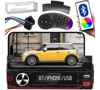 12v 1din mobile Auto Carradio 4x50w MP3 2x USB Bluetooth Smart RVB Holder