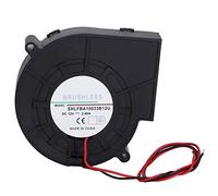 12V 2.4A Brushless Blower Ventilateur De Refroidissement Double Ball Turbine Air Blower Ventilateur De Refroidissement À Faible Bruit D'échappement D'air De Refroidissement Radial Ventilateur À Flux C