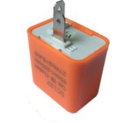12V 2 Pin Speed Adjustable LED Flasher Turn Signal Light Relay Resistor Fix Hyper Control Flash for Motorcycle Color Orange
