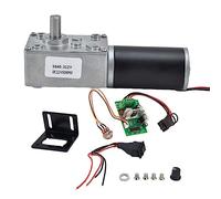 12V 200RPM DC Motoréducteur à vis sans fin avec Gouverneur 15kg.cm 31mm Torsion Élevée Moteur Autobloquant Inversé Mini Turbine Motoréducteur pour Bricolage Robot Rotatif Serrure Porte Rideau Machine
