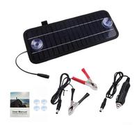 12V 20W Chargeur Panneau Solaire Portable Ventouse pour Entretien Batterie Voiture Moto Noir