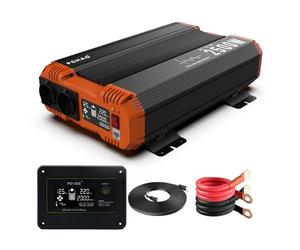 12V 220V Inverter, Pure Sine Wave 5000W, DC to AC 220V/230V, 50Hz, 2500W Continuous Power, Inverter for Home and RV with Remote Controller & EU Socket