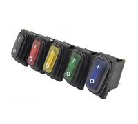 12V 220V lumière LED rouge 10A 250V AC interrupteur à bascule étanche 3 broches SPST ON OFF voiture tableau de bord bateau Marine KCD1 interrupteur à bascule(KCD1,Red Light 12-24V)