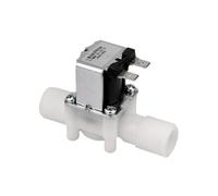 12V 24V 220V 1/2" Plastic Solenoid Valve Magnetic, Washing Machine Dispenser Drinking Water Pneumatic Pressure Controller Switch(DC 24V)