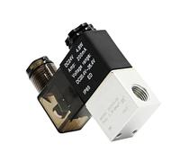 12V 24V 220V Pneumatic Electric Solenoid Valve 2 Position 2 Port Normally Closed Air Magnetic Valve 6mm 8mm Hose Barb Connection(2V025-08 LED,AC110V)