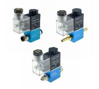 12V 24V 220V Pneumatic Solenoid Valve 2 Position 1/4 Port 2 Way Normally Closed 2V025-08 Air Compressor Magnetic Control Valve(6mm-6mm Hose,DC 24V)