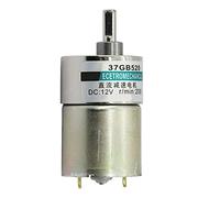 12V 24V 5rpm-600rpm, 37mm Diameter Low Speed Adjustable Gear Motor for Engine Science DC Micro Gear Reducer Motor(12v Motor,20rpm)