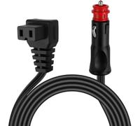 12V/24V Cable Glaciere pour Réfrigérateur de Voiture 2M Câble Allume-Cigare pour Prise Cigare pour Alpicool Mobicool Dometic ICECO Camping Gaz Famille Voyage, Noir