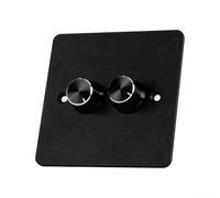 12V-24V Interrupteur à variateur rotatif double lumière LED (noir) | Deux cercles indépendants, luminosité continue, rotation facile, idéal pour les zones, utilisation flexible