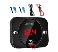 12V-24V LED Digital Voltage Meter Display with Reverse Connection Protection pour Voitures, Motos, RV, SUV, Véhicules tout-terrain, ATV, B