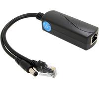 12V/2A Actif PoE Splitter DC 5.5*2.5mm Interface,48V PoE vers DC 12V/2A Sortie,10/100Mbps Conforme IEEE802.3af/at,Adaptateur PoE pour Caméra IP Non-PoE (PS5712AT)