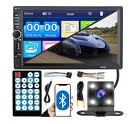 12V 2V 2Din LCD Touch Auto Car Radio 4x45W USB Bluetooth + Caméra et télécommande