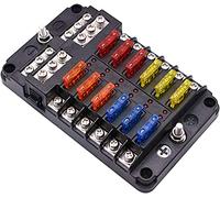 12V 32V couvercle fusible support de la boîte M5 goujon avec voyant LED 6 voies 12 voies lame for Auto voiture bateau Marine Trike Câblage de protection (Color : 6 Ways)