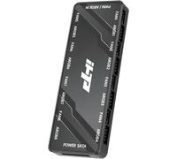 12V 4Pin PWM & 5V 3 Pin ARGB Fan Controller Splitter 2 in 1 Total,16 Ports,SATA Power,Hidden Magnetic Base (Black)
