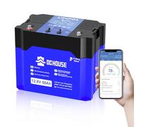 12V 50Ah LiFePO4 Batterie avec Protection BMS 50A - Cellules au Lithium de Grade A 640Wh pour Moteur de trolling, Camping, Solaire, Bateau, Hors réseau