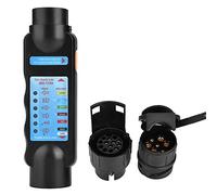 12V 7Pin/13Pin Plug and Socket Tester 7 Detector + 2 têtes de conversion pour remorque de voiture trailer light tester+test prise remorque+test prise remorque testeur de prise