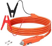 12V Alligator to Car Cigarette Lighter Cable for Jackery,Bluetti,Anker,14AWG Car Cigarette Lighter Connector with Battery Clips for Solar Generators and Power Stations (2 Meters)