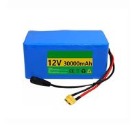 12V Batterie Lithium Étanche 30AH 3S12P Batterie De Remplacement pour Lampe De Mineur avec Chargeur Carte De Protection Intégrée pour 50W 150W 250W 300W Moteur T