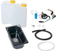 12V Camping kit lavabo noir 265x160x100 mm 19 litres VW T4 T5 T6 Vito