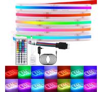 12V COB RGB LED bande lumineuse, IP68 imperméable 576 LEDs/m Dimmable Multicolore Ruban Lumineuse LED avec Contrôleur RVB IR à 44 touches pour Meuble TV,Miroir,Décoration de Fête de Noël