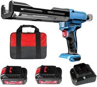 12V Cordless Electric Caulking Gun, Automatic Dual Component Adhesive Applicator with Lithium-ion Batteries & Charger - Perfect for Epoxy, Sealants, and Heavy-Duty Projects(2 batteries)
