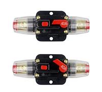 12V DC 20A-100A AMP voiture Audio vidéo énergie solaire Protection de l'alimentation en ligne disjoncteur porte-fusible assurance Interrupteur automatique (Color : 80a)