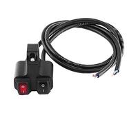 12V Double Bouton de Commande, Keenso 22CM 16A Commutateur Marche/Arrêt Interrupteur ON/OFF en Aluminium CNC Etanche pour guidon de Moto 7/8 "22mm