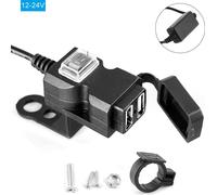 12V Dual USB Port Moto Chargeur étanche guidon 5V 1A / 2,1A Adaptateur Phone Power Outlet12-24V