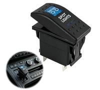 12V Interrupteur à Bascule,5 broches Rocker Switch Blue LED lamp Commutateur,Interrupteur à Bascule éclairé,pour Voitures,Camions et Trains,Fonction ON/OFF,Montage Simplifié