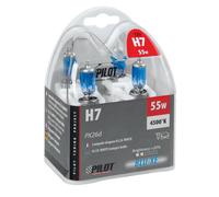 12V Lampe Halogène Bleu-Xe - H7 - 55W - PX26d - 2 Pièces - Boîte Plast